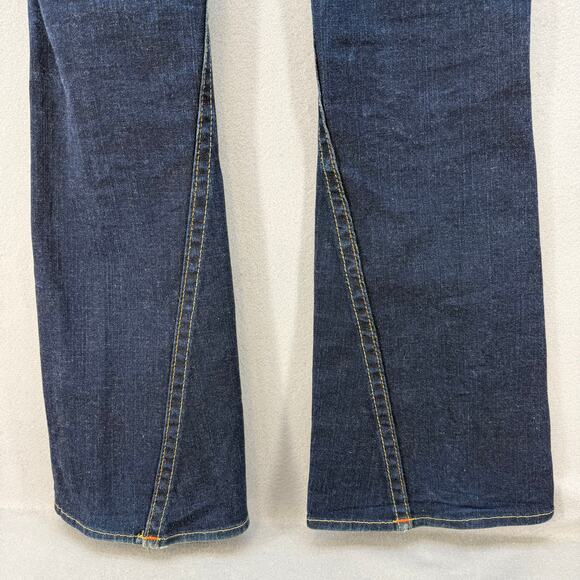 True Religion Jeans Womens 32 (14) Dark Blue Joey Flare Bell Bottom Hippie Jeans - Picture 3 of 14